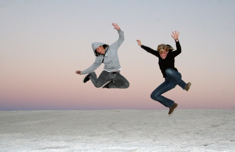 AUSTRALIE Saut Shell beach Western Australia 2009