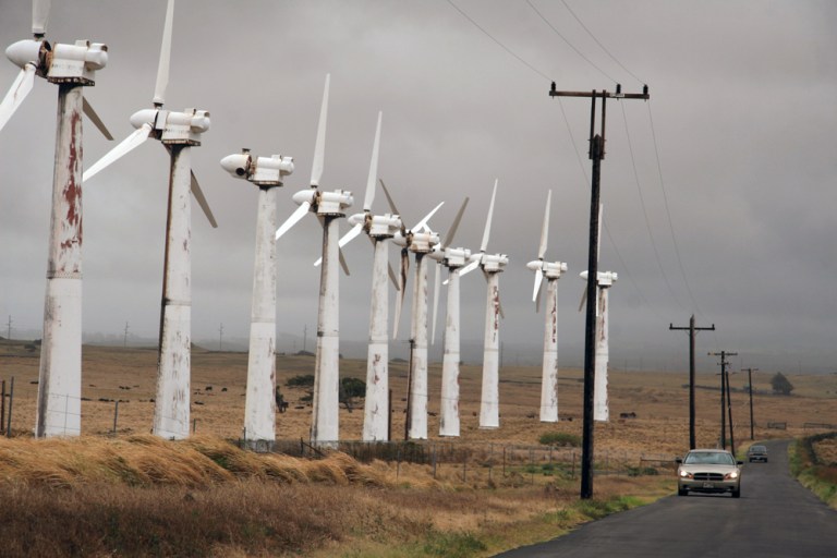 HAWAII Windturbines near South Point Big Island