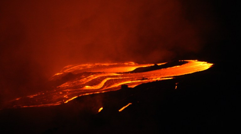 USA coulee de lave Kalapana Big Island Hawaii 2009